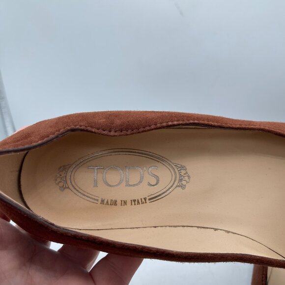 Tod's Women's Brown Suede Flats - Picture 9 of 10